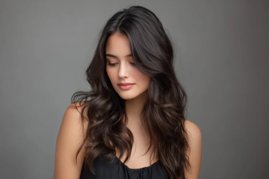 Young woman with glowing skin after microdermabrasion facial treatment