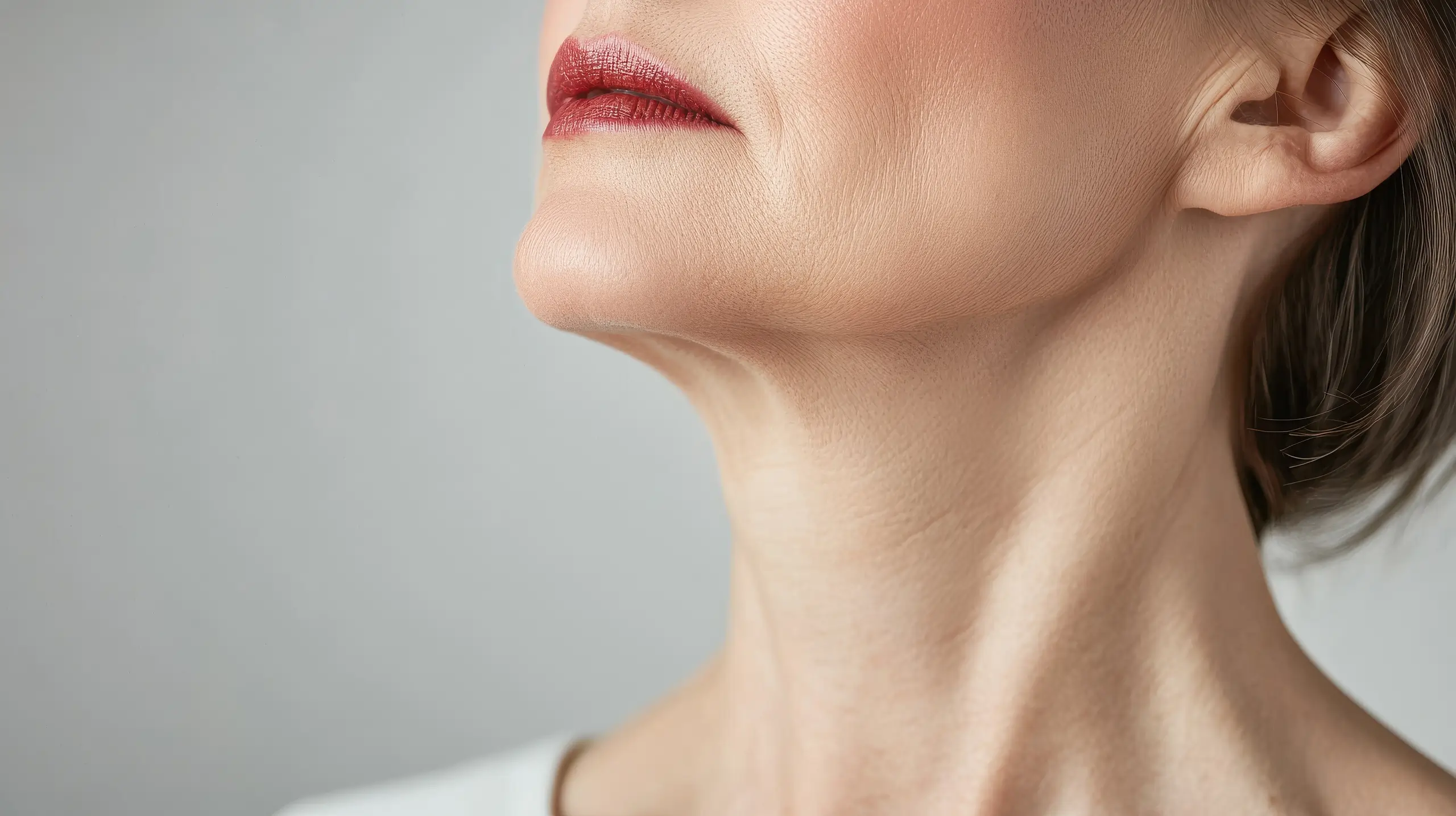 Women with tighten face skin after facial volume loss treatment for saggy skin in Sioux Falls, SD